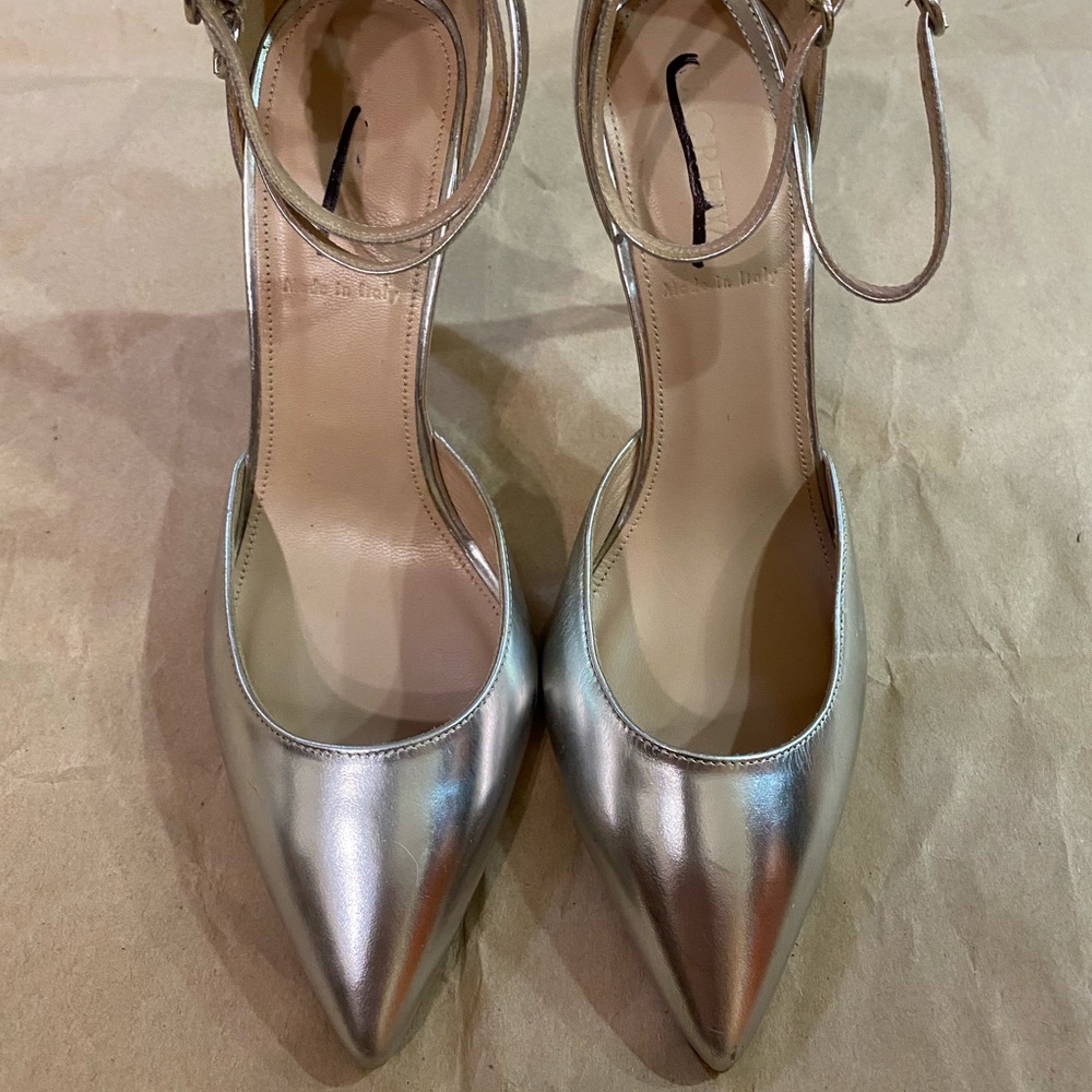J. Crew Silver High Heels